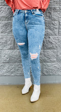 Load image into Gallery viewer, Judy Blue High Rise Acid Wash Destroyed Skinny Jean
