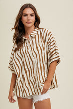 Load image into Gallery viewer, Striped Oversized Blouse
