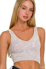 Load image into Gallery viewer, Cropped Ribbed V-Neck Tank Top
