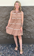 Load image into Gallery viewer, Tiered Mini Shirt Dress
