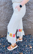 Load image into Gallery viewer, Linen Blend Pants with Crochet Details
