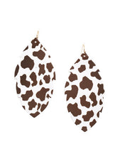 Load image into Gallery viewer, Leaf Cut Animal Print Earring
